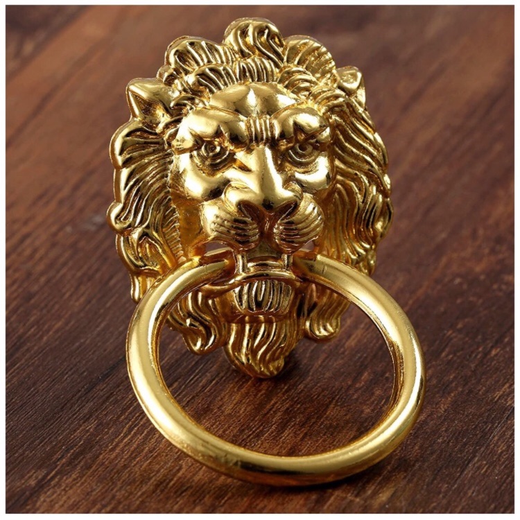 5pcs Drawer Lion Head Pull Handle Knobs